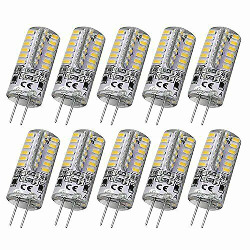 Lee más sobre el artículo Bombilla Led G4 de 10 piezas, lámpara de silicona, ángulo de 360 gra