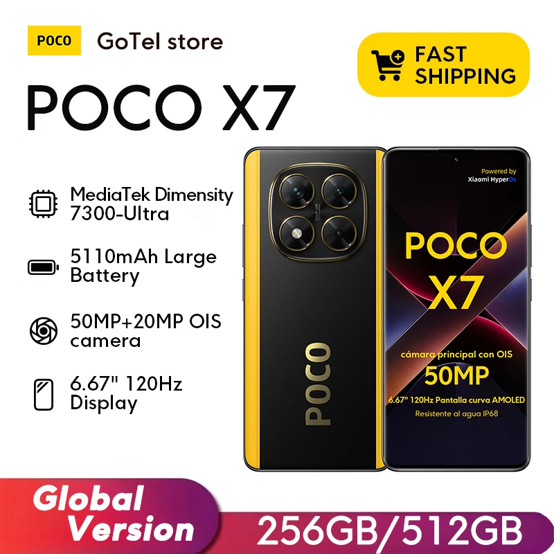 Lee más sobre el artículo 【Marca +】POCO X7 Smartphone Dimensity 7300-Ultra 6,67 «120Hz Pantall