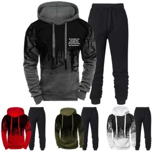 Lee más sobre el artículo Sudadera con capucha para hombre, ropa deportiva informal con texto