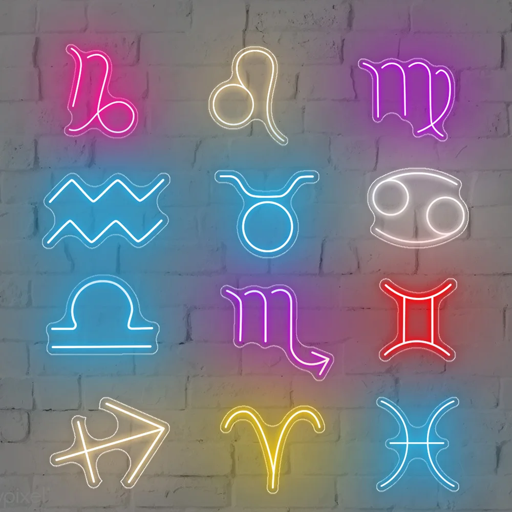 Lee más sobre el artículo Las doce signos del zodiaco letrero de neón Escorpio luz Led para ni
