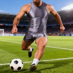 Lee más sobre el artículo Chándales brillantes y sedosos para hombre, conjuntos deportivos inf