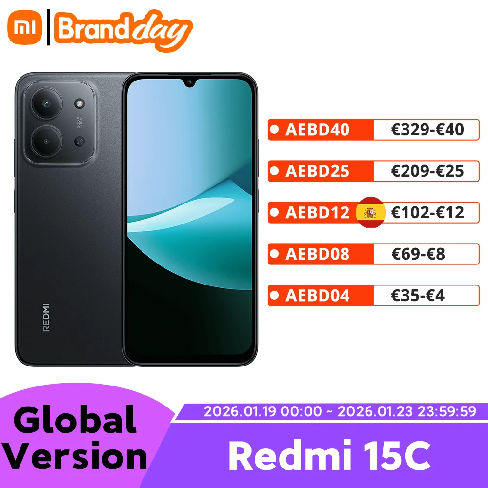 Lee más sobre el artículo Versión global Xiaomi Redmi 15C Smartphone 6000 mAh (típica) Batería