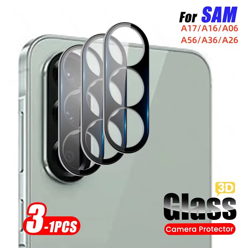 Lee más sobre el artículo Protector de lente de cámara curvado 3D para Samsung A56 A17 A55 A16