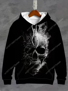Lee más sobre el artículo Sudadera con capucha 3D para hombre: diseño de patrón informal, ropa