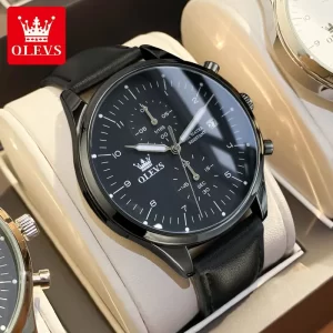 Lee más sobre el artículo OLEVS, relojes informales a la moda para hombre, cronógrafo de 30m,