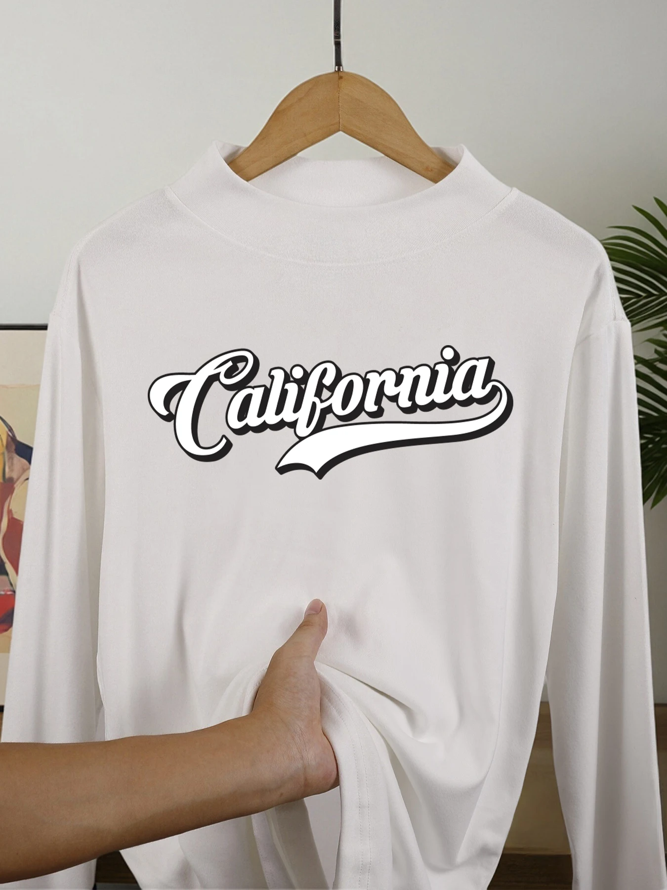 Lee más sobre el artículo Camisa de manga larga con estampado de letras artísticas de Californ