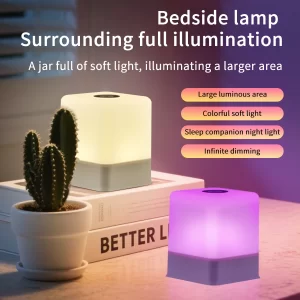 Lee más sobre el artículo Luz nocturna con cambio de color táctil, lámpara de escritorio para