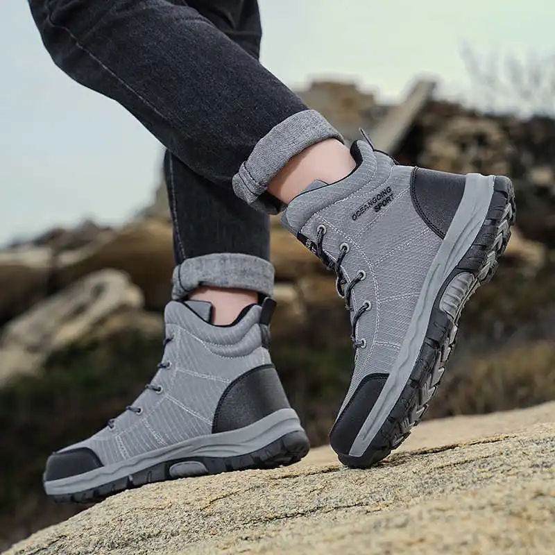 Lee más sobre el artículo Botas de nieve con altura para hombre, zapatos de Cosplay tejidos, b