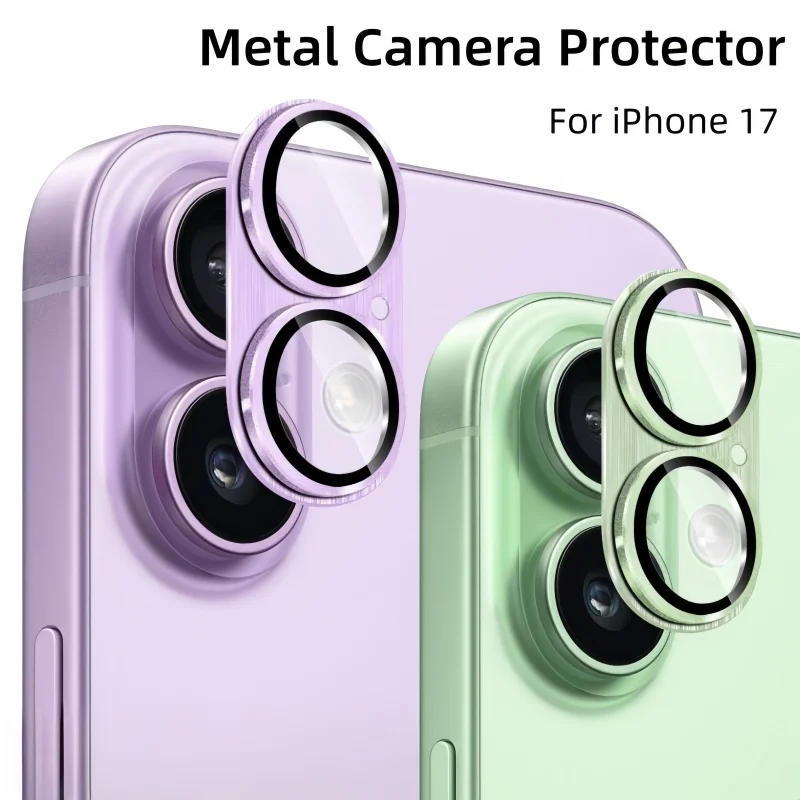 Lee más sobre el artículo Para IPhone 17 16 Protector de cámara de metal Funda de aleación Cub