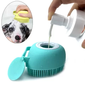 Lee más sobre el artículo Guantes de masaje para baño para cachorros y gatos, cepillo de segur