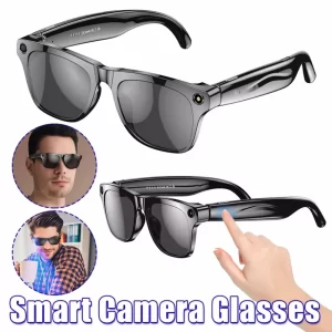 Lee más sobre el artículo Gafas inteligentes Cámara AI HD Mini cámara portátil Bluetooth Contr