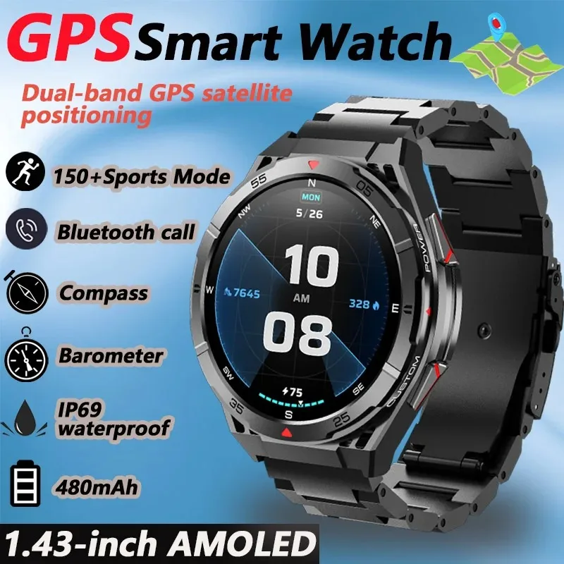Lee más sobre el artículo Para t-rex 3 GPS profesional ejercicio al aire libre Smartwatch 1,45