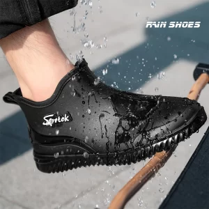 Lee más sobre el artículo Botas de lluvia cortas para adultos a la moda, zapatos tobilleros im