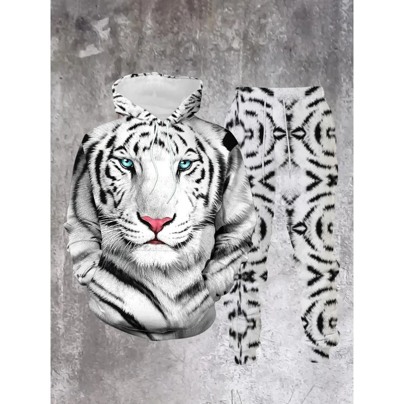 Lee más sobre el artículo Conjunto de dos piezas con estampado de escorpión y tigre blanco en