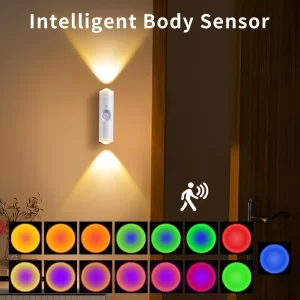 Lee más sobre el artículo Luz LED nocturna con Sensor de movimiento, lámpara de pared magnétic