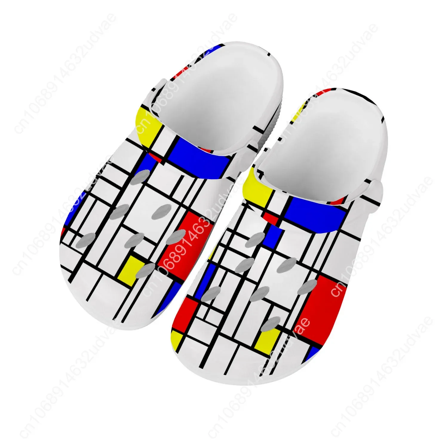 Lee más sobre el artículo Mondrian-Sandalias estéticas de arte abstracto para hombre y mujer,