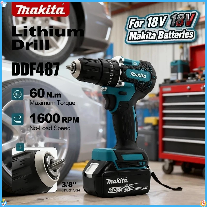 Lee más sobre el artículo Makita DDF487 Taladro eléctrico de 18 V Taladro de impacto inalámbri