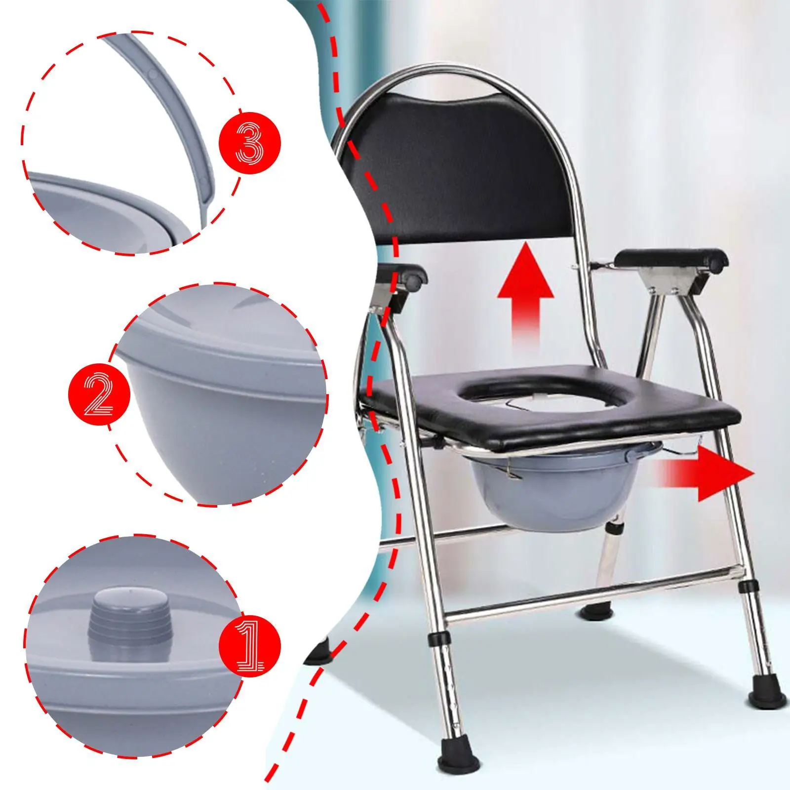 Lee más sobre el artículo Olla de cámara con tapa, orinal cómoda fácil de limpiar para niños,