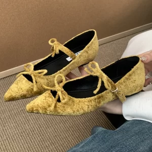 Lee más sobre el artículo Zapatos Mary Jane con punta estrecha y nudo De mariposa para Mujer,