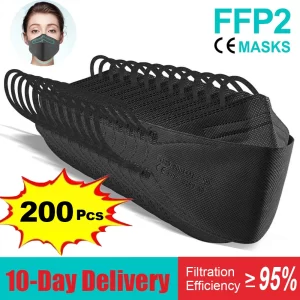 Lee más sobre el artículo 10-200 Uds fpp2 máscara de pescado kn95 máscara facial kn95 mascaril