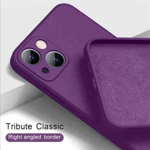 Lee más sobre el artículo Púrpura para iPhone 16 funda de teléfono de silicona líquida 11 12 1
