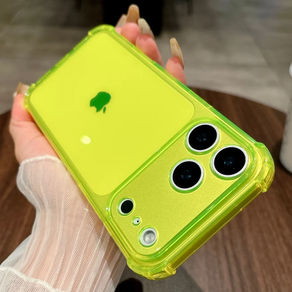 En este momento estás viendo Funda transparente de TPU suave neón a prueba de golpes para iPhone
