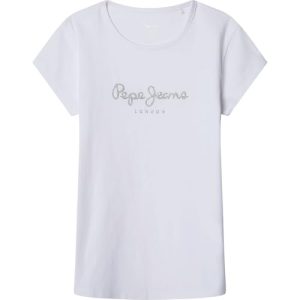 CHOLLO: Pepe Jeans Hana Glitter N – Camiseta para niña, Blanco , 14 años con descuento
