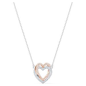 CHOLLO: Swarovski Collar Swarovski Infinity, Corazón, Blanco, Combinación de acabados metálicos | Oferta Amazon