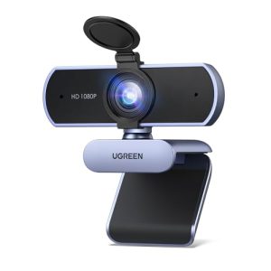UGREEN Webcam Full HD 1080P 30FPS USB A PC Cámara 2 Micrófono Incorporado 85° Ángulo de Visión para Windows MacOS Linux Soporta Youtube Streaming Video Calling Zoom Videoconferencia(Gris)