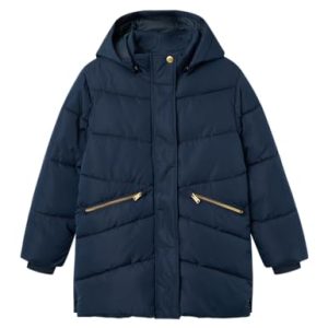 OFERTA: Name IT NKFMEMO Jacket Long TB, Chaqueta Acolchada Niñas, Dark Sapphire, 140