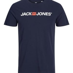 CHOLLO: JACK & JONES Jjecorp Logo tee SS Crew Neck Noos, Camiseta Hombre, Azul , Medium | Oferta Amazon
