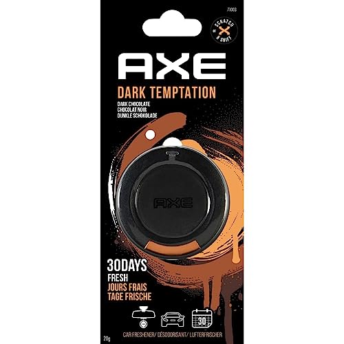 AXE Ambientador Coche 3D Colgante - Fragancia Dark Teamptation - Elimina Malos Olores al Instante - Frescura Irresistible y Duradera por 30 Días - Estilo y Sabor en Cada Viaje