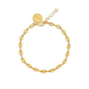 TOP VENTAS: SINGULARU – Pulsera Calabrote. Latón con Acabado en Baño Oro de 18Kt. Pulsera Elegante con Largo de 16 cm + 3 cm Joyas para Mujer
