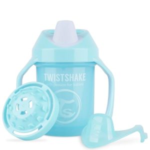 ¡GRAN PRECIO! TWISTSHAKE Mini Cup Vaso de Aprendizaje para Beber, PP, con Antidere Boquilla de Blanda 230 ml, Taza de Entrenamiento para Sorber para Bebé y Mezclador de Frutas, Sin BPA, 4+ Meses, Azul Pastel con descuento