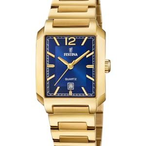 TOP VENTAS: Festina Reloj Mujer Analógico de Acero Inoxidable 316l Dorado – Movimiento de Cuarzo – Cristal Mineral de Alta Resistencia – Resistente al Agua 5 ATM – Calendario F20680/3 – On The Square con oferta