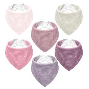 ¡GRAN PRECIO! NISXABEBE Baberos bebé recién nacido bandana de muselina unisex, 6 unidades(Rosa rebajado hoy