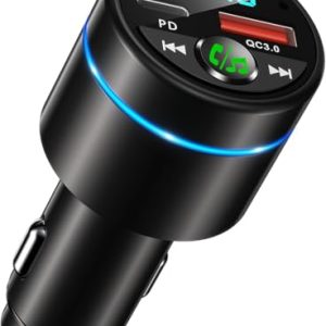 DESCUENTO: Mohard Transmisor FM Coche 5.3, Metal PD 30W & QC3.0 18W Cargador Coche Rápido, Manos Libres Receptor Música con Cancelación Ruido, con Anillo Luz & Música Alta Fidelida Car rebajado hoy