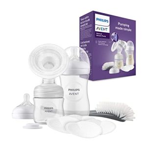 TOP VENTAS: Philips Avent Set de regalo de extractor de leche manual: extractor de leche individual, biberones de 260 ml y 125 ml, sin BPA, 4 discos absorbentes desechables con oferta