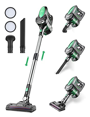 CHOLLO: Vactidy V8 Aspiradora sin Cable 25KPa, 3-en-1 Escoba Aspiradora sin Cable Menor Ruido, Autonomía 35 Mins, Potente Succión, 4 Etapas de Filtración, Aspirador Vertical para Pelo de Mascota