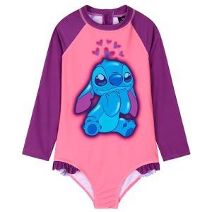 DESCUENTO: Disney Pieza Única Bañador para Niñas con Mangas Largas – Regalos de Stitch en promoción