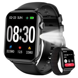 PROMOCIÓN: IOWODO Reloj Inteligente Hombre Mujer, Smartwatch Hombre con Linterna, 1.91″ Reloj Inteligente con Llamadas, 2 Correas, Monitor Cardíaco 24h/SpO2/Sueño, IP68 Impermeable Smartwatch para Android iOS rebajado hoy