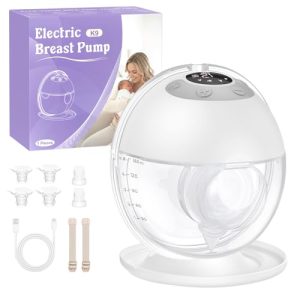 PROMOCIÓN: Haokoo Sacaleches Electricos Manos Libres Portátil, Extractor de Leche Materna Eficiente con Sellado Seguro Antifuga, Todo en Uno, Sin BPA, 4 Modos 12 Niveles, Bridas 17/19/21/24/27mm, 1 Pieza en promoción