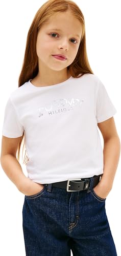 REBAJADO: Tommy Hilfiger Tommy Foil tee SS Kg0kg08974 Camiseta S/S, White , 16 años para Niñas al mejor precio