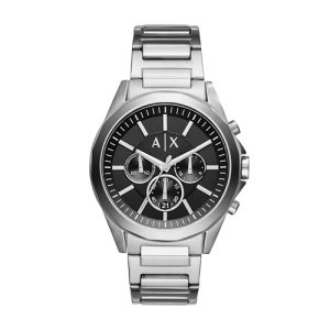 PROMOCIÓN: Armani Exchange Reloj hombre, Movimiento cronógrafo de cuarzo y caja de 44mm con correa de acero inoxidable