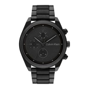TOP VENTAS: Calvin Klein Reloj Analógico de Cuarzo Multifunción para Hombre Colección Impact con Correa de Acero Inoxidable Negra – 25200359