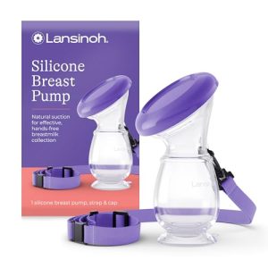 DESCUENTO: Lansinoh – Extractor de Leche Manual de Silicona – Colector de Leche Materna con Tapa y Correa para el Cuello – Sacaleches con Succión Manos Libres