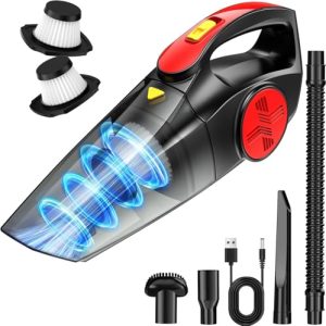 OPORTUNIDAD: CFEN Aspirador de Mano sin Cable Potente, Aspirador Coche Portátil 9000 Pa con Batería Recargable Dos Filtros HEPA Lavable y Reutilizable, Aspiradora de 75W para Hogar Coche y Mascotas rebajado hoy