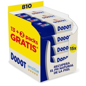 TOP VENTAS: Dodot Toallitas Sensitive Para Bebé, 810 Toallitas , Protección de confianza Dodot con 0% alcohol con oferta
