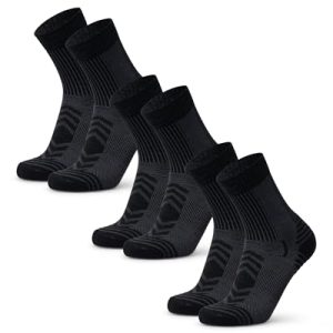 OPORTUNIDAD: DANISH ENDURANCE Calcetines Antiampollas Senderismo de Lana Merino Ligeros, 3 Pack, Negro, 43-47 rebajado hoy