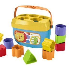 REBAJADO: Fisher-Price Bloques infantiles, juguete para bebé +6 meses, diez bloques de colores para ordenar, apilar y encajar, motricidad fina., colores, formas, FFC84 rebajado hoy